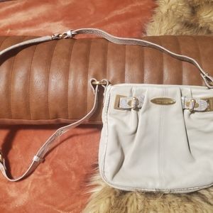 Brahmin Gray Leather Crossbody w/Alligator leather